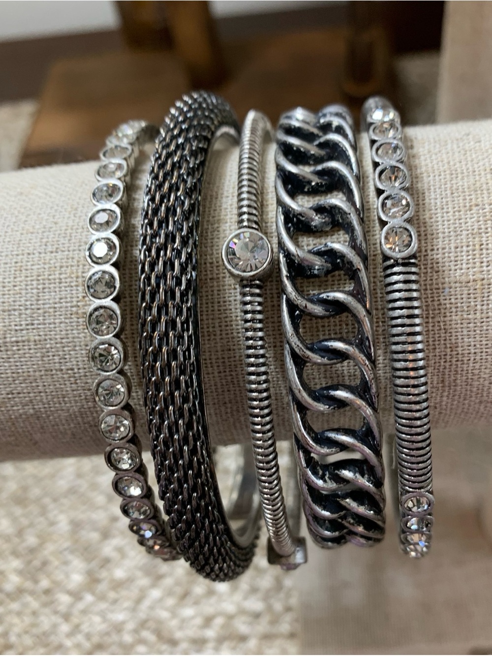 FIVE PIECE BANGLE SET BY DESIGNER R.J.GRAZIANO